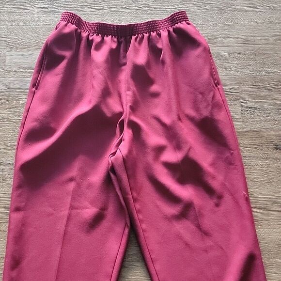 BonWorth Elastic Waist Pull On Pants ~ Sz LP ~ Burgundy ~ 28" Inseam - Picture 3 of 6